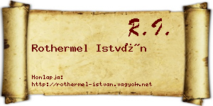 Rothermel István névjegykártya