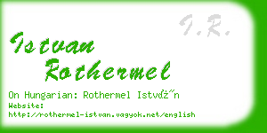 istvan rothermel business card